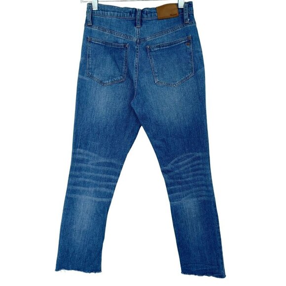 Madewell The High Rise Slim Crop BoyJean Dover Wash Women’s 24 Raw Hem Relaxed - Picture 2 of 12